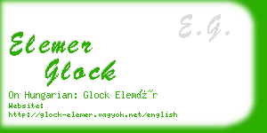 elemer glock business card